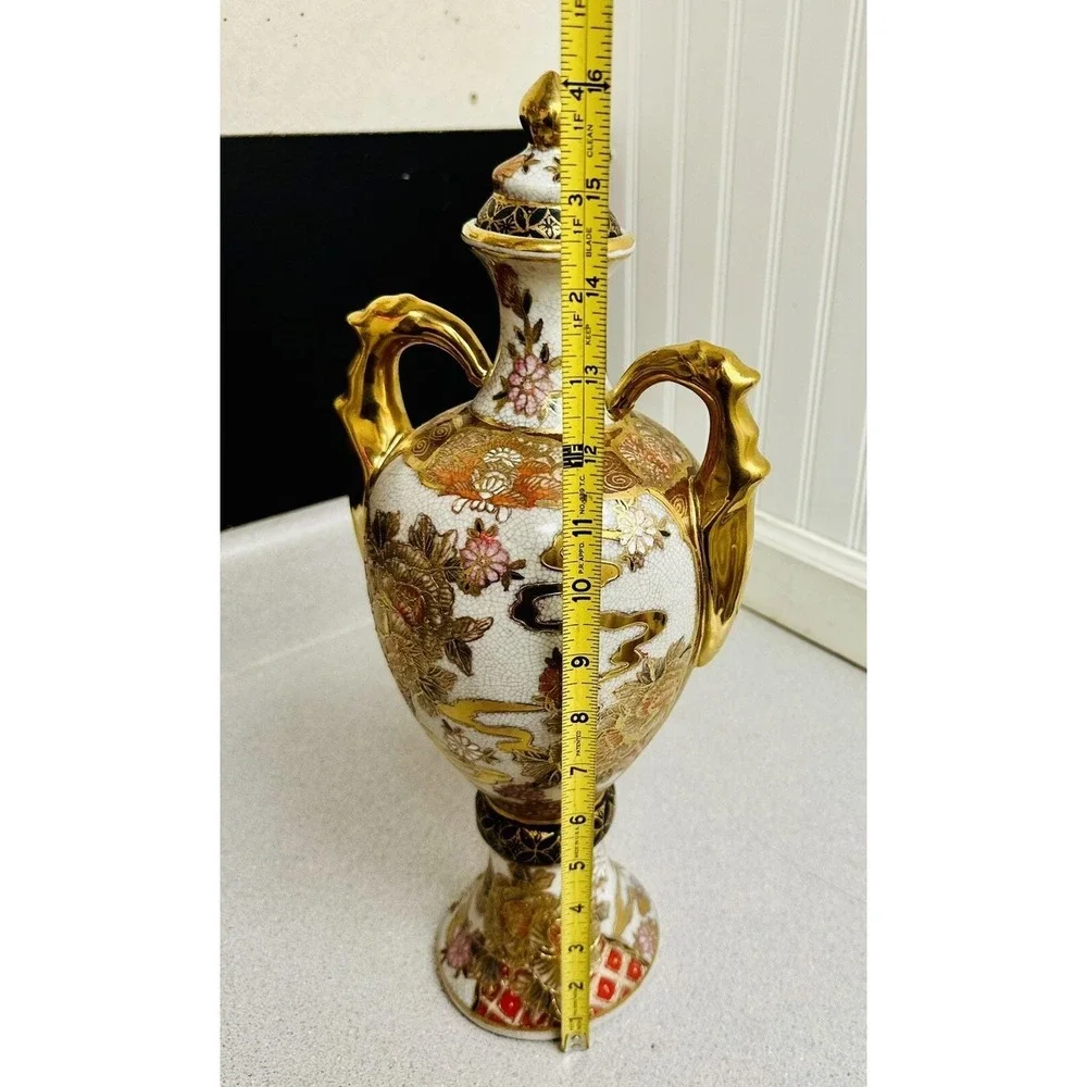 Antique Chinese Qing Dynasty Qianlong Mark Bottle Vase Famille Rose Gilt 16